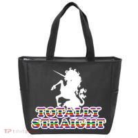 Totally Straight Unicorn Rainbow Pride Tote Bag thumb 0