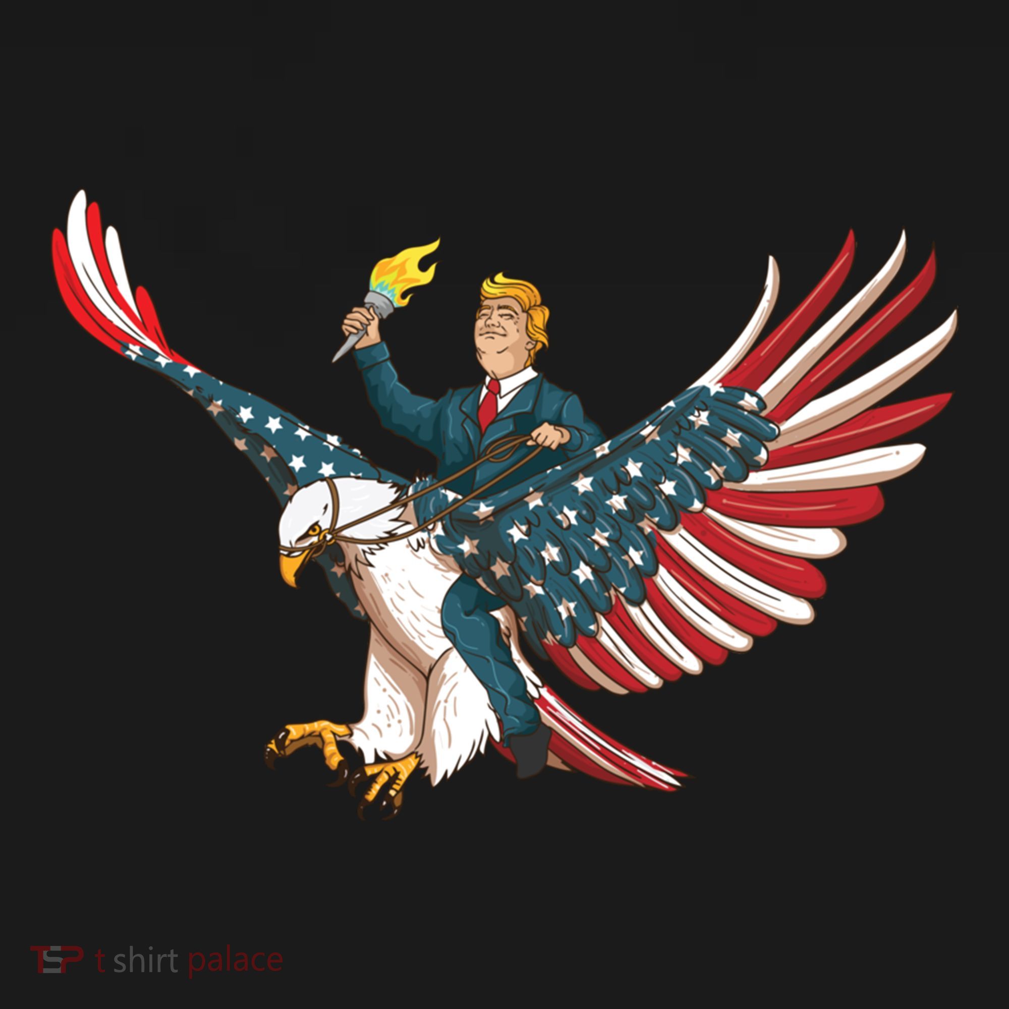 Trump On Usa Eagle Cute Us 4th Of July Funny American Gift Meaningful Gift Women's Hoodie