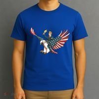 Trump On Usa Eagle Cute Us 4th Of July Funny American Gift Meaningful Gift T-Shirt thumb 3
