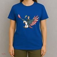 Trump On Usa Eagle Cute Us 4th Of July Funny American Gift Meaningful Gift T-Shirt thumb 4