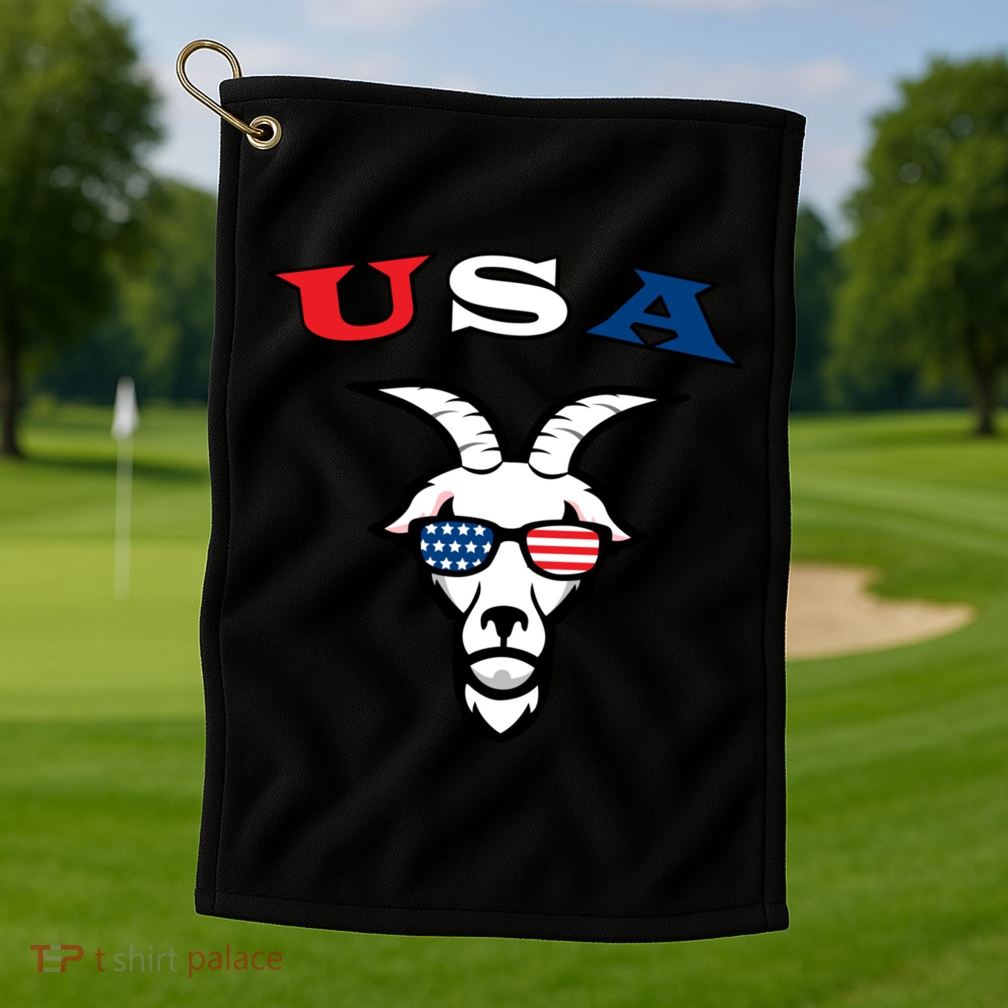 The Original Usa The Goat Gift Golf Towel