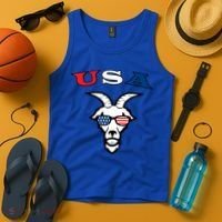 The Original Usa The Goat Gift Tank Top thumb 4