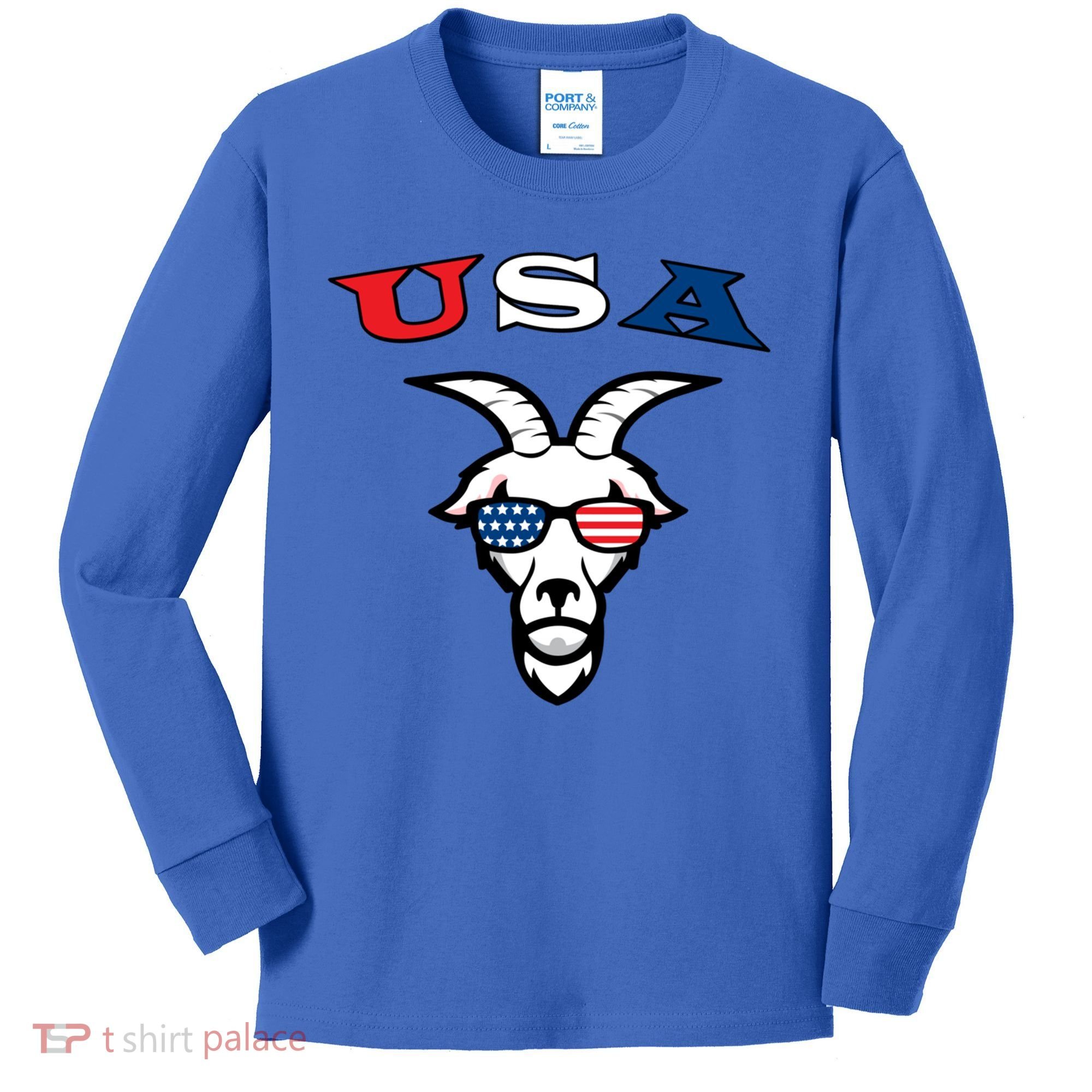 The Original Usa The Goat Gift Kids Long Sleeve Shirt