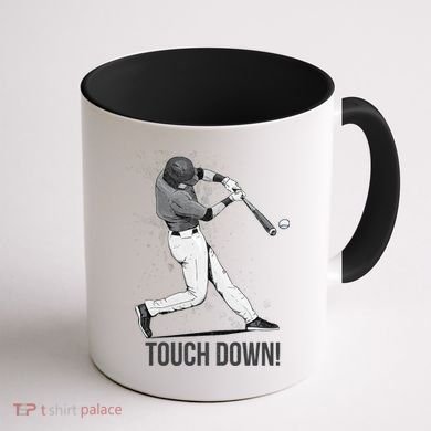 Touch Down Baseball Home Run Coffee Mug back
