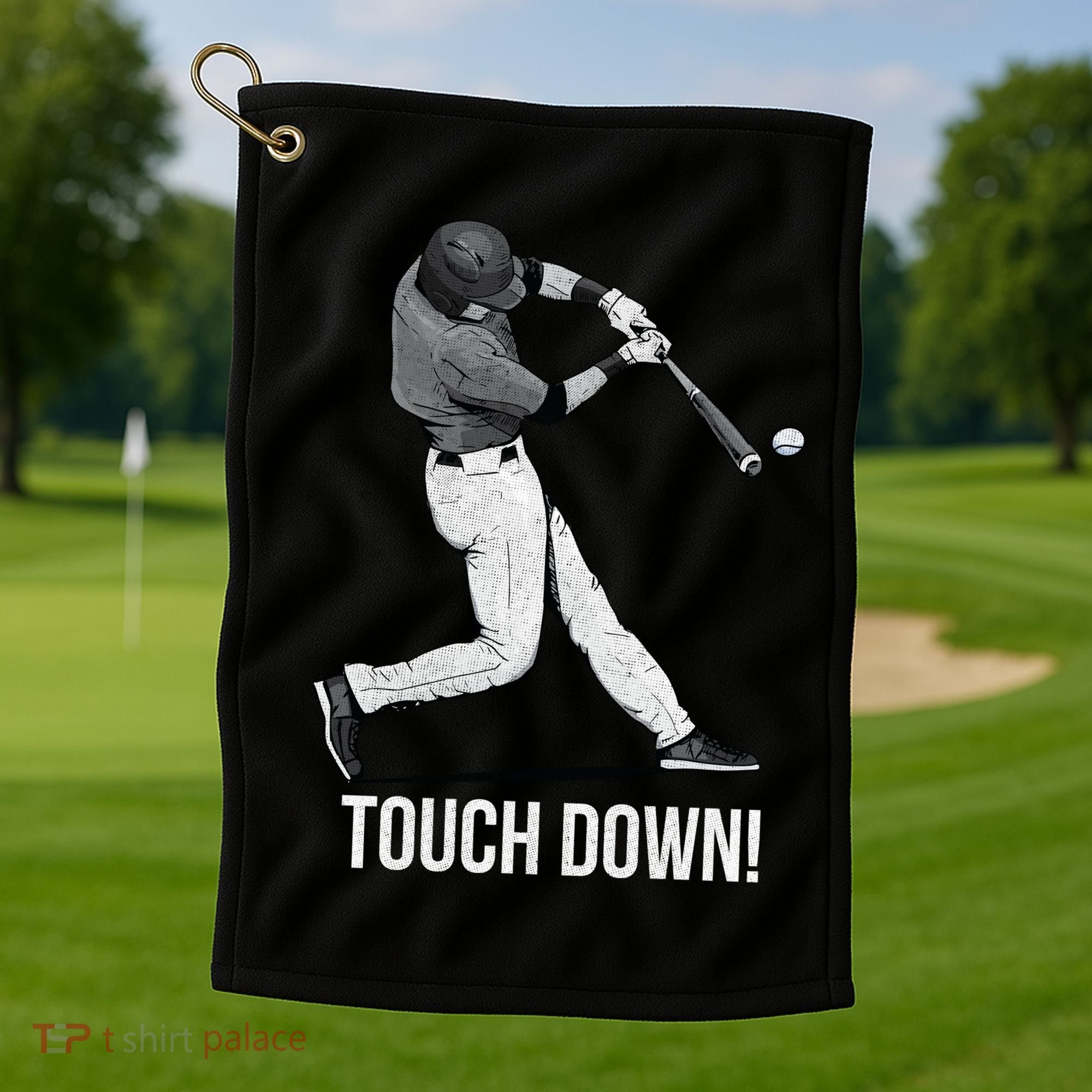 Touch Down Baseball Home Run Golf Towel