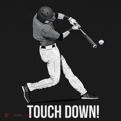 Touch Down Baseball Home Run Cropped Pullover Crew