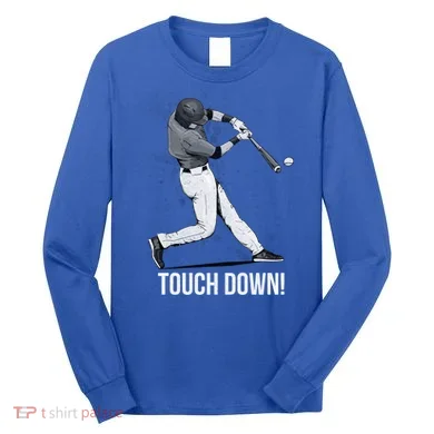 Touch Down Baseball Home Run Long Sleeve Shirt