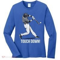 Touch Down Baseball Home Run Women's Long Sleeve Shirt thumb 0