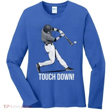 Touch Down Baseball Home Run Women's Long Sleeve Shirt
