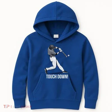 Touch Down Baseball Home Run Kids Hoodie