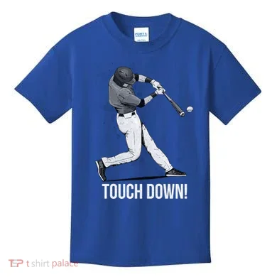 Touch Down Baseball Home Run Kids T-Shirt