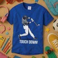 Touch Down Baseball Home Run Kids T-Shirt thumb 3