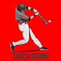 Touch Down Baseball Home Run Santa Hat thumb 1