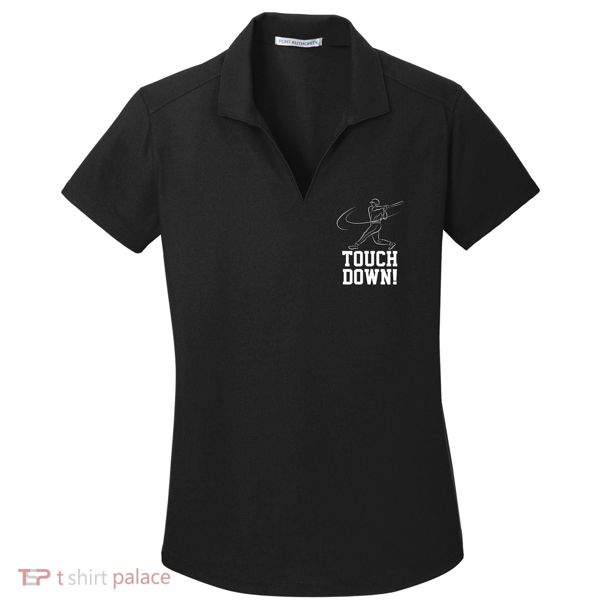 Touchdown Baseball Home-run  Women's Dry Zone Grid Polo