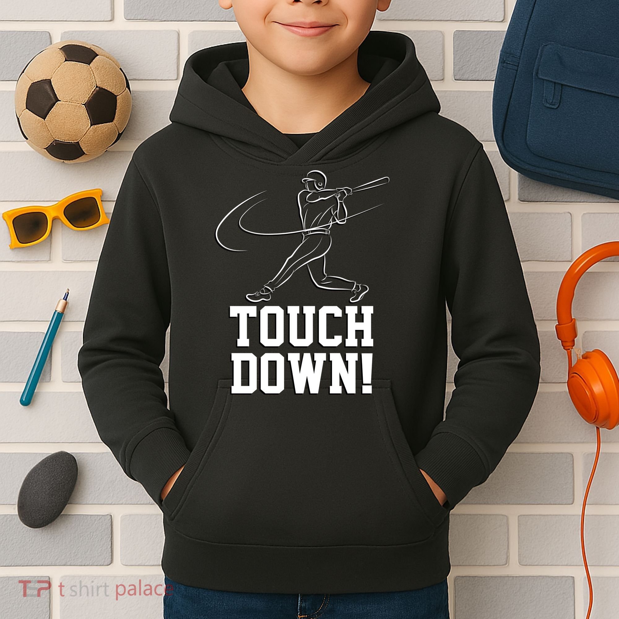 Touchdown Baseball Home-run  Kids Hoodie