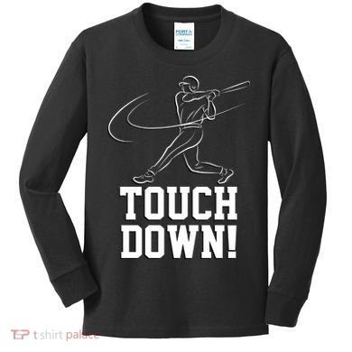 Touchdown Baseball Home-run  Kids Long Sleeve Shirt