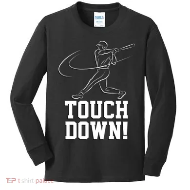 Touchdown Baseball Home-run Kids Long Sleeve Shirt