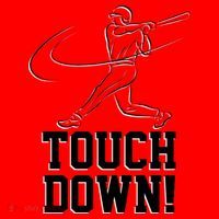Touchdown Baseball Home-run  Santa Hat thumb 1