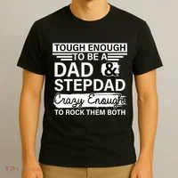 Tough Enough To Be A Dad & Stepdad T-Shirt thumb 3
