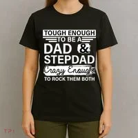 Tough Enough To Be A Dad & Stepdad T-Shirt thumb 4