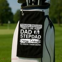 Tough Enough To Be A Dad & Stepdad Golf Towel thumb 2