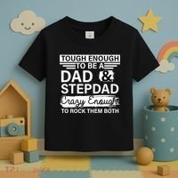 Tough Enough To Be A Dad & Stepdad Toddler T-Shirt thumb 3