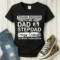 Tough Enough To Be A Dad & Stepdad Women's T-Shirt thumb 3