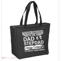 Tough Enough To Be A Dad & Stepdad Tote Bag thumb 2