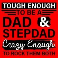 Tough Enough To Be A Dad & Stepdad Santa Hat thumb 1