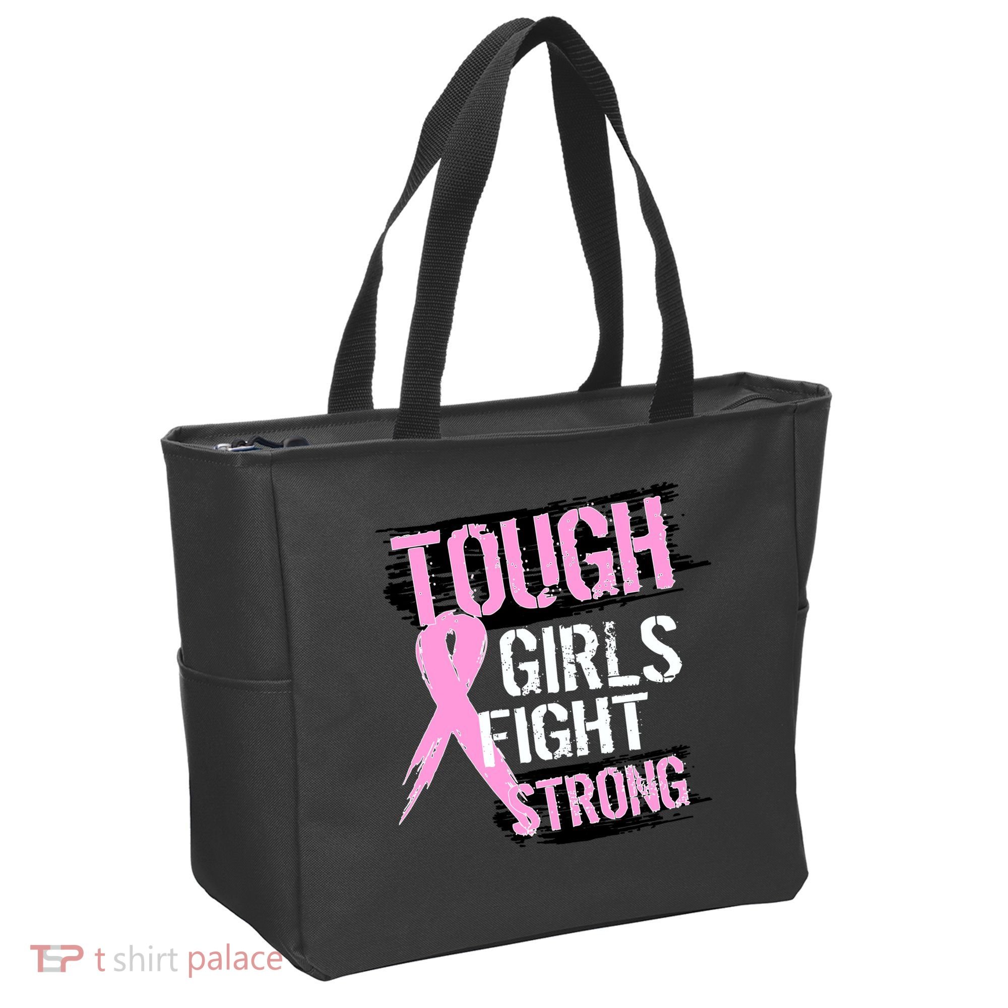 Tough Girls Fight Strong Breast Cancer Tote Bag