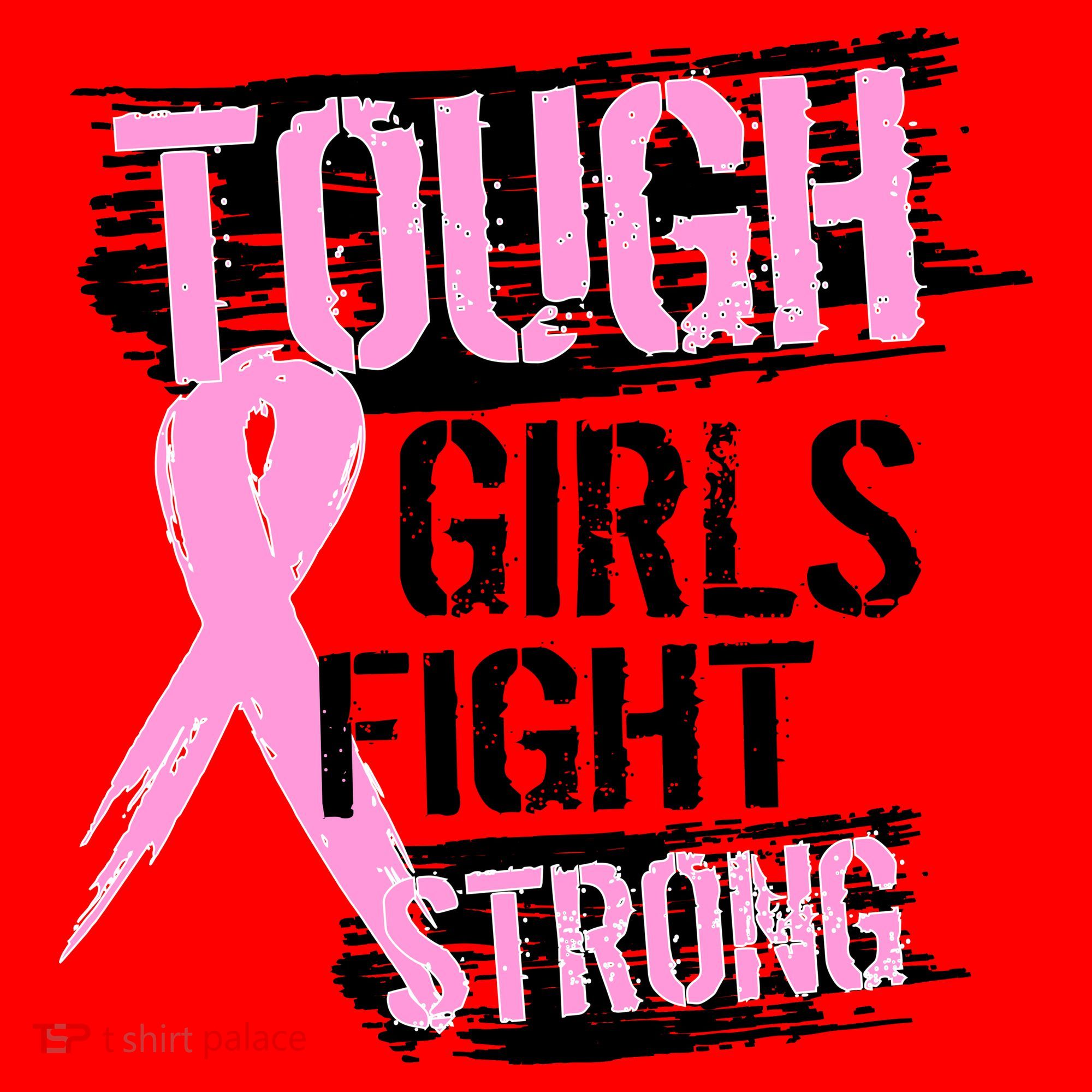 Tough Girls Fight Strong Breast Cancer Santa Hat