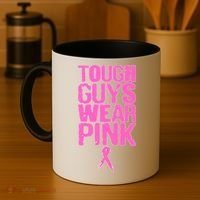 Tough Guys Wear Pink Breast Cancer Awareness Coffee Mug thumb 4