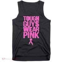 Tough Guys Wear Pink Breast Cancer Awareness Tank Top thumb 0
