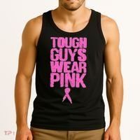 Tough Guys Wear Pink Breast Cancer Awareness Tank Top thumb 3