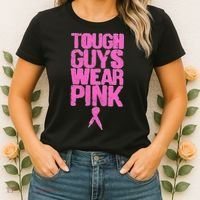 Tough Guys Wear Pink Breast Cancer Awareness Women's T-Shirt thumb 2