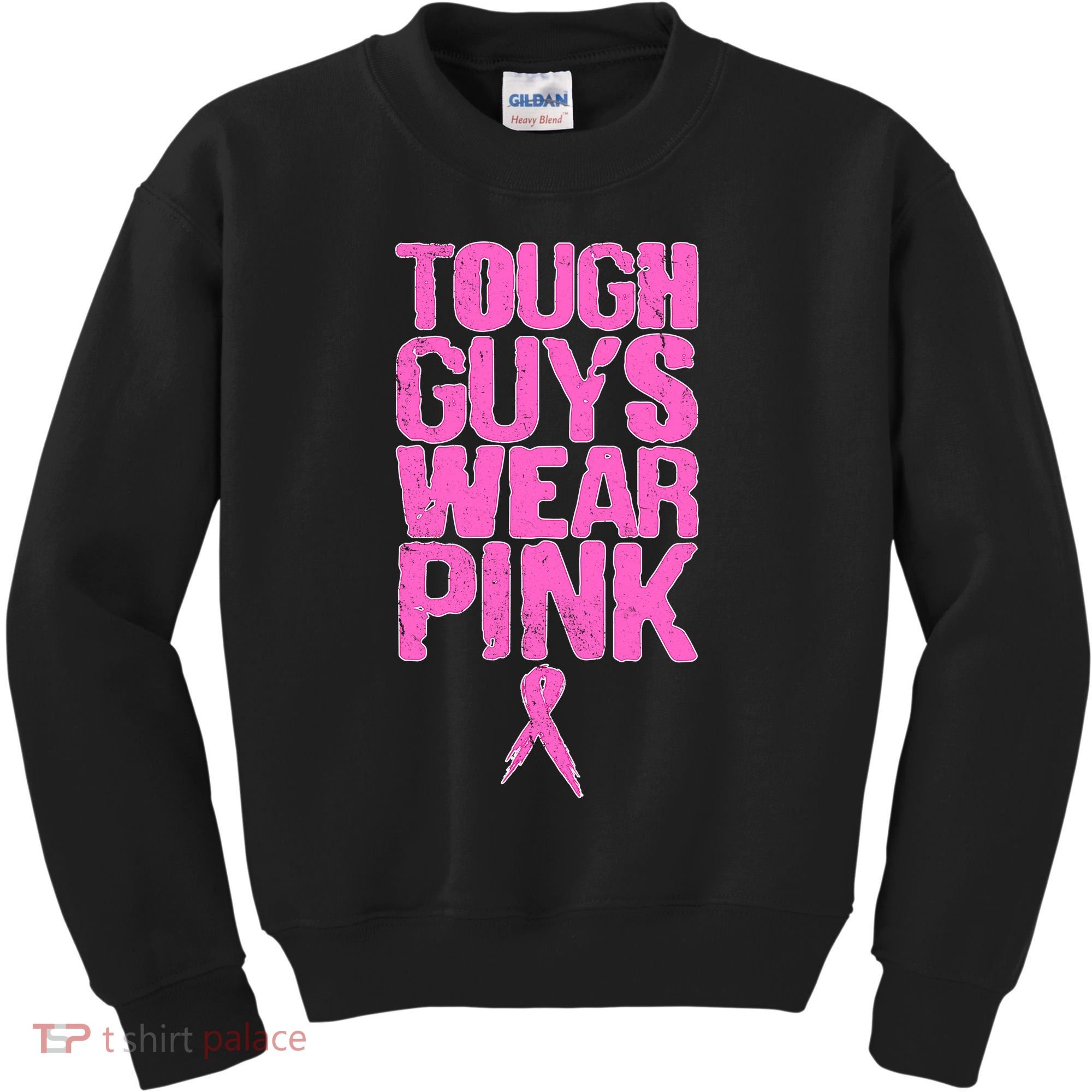 Tough Guys Wear Pink Breast Cancer Awareness Kids Sweatshirt