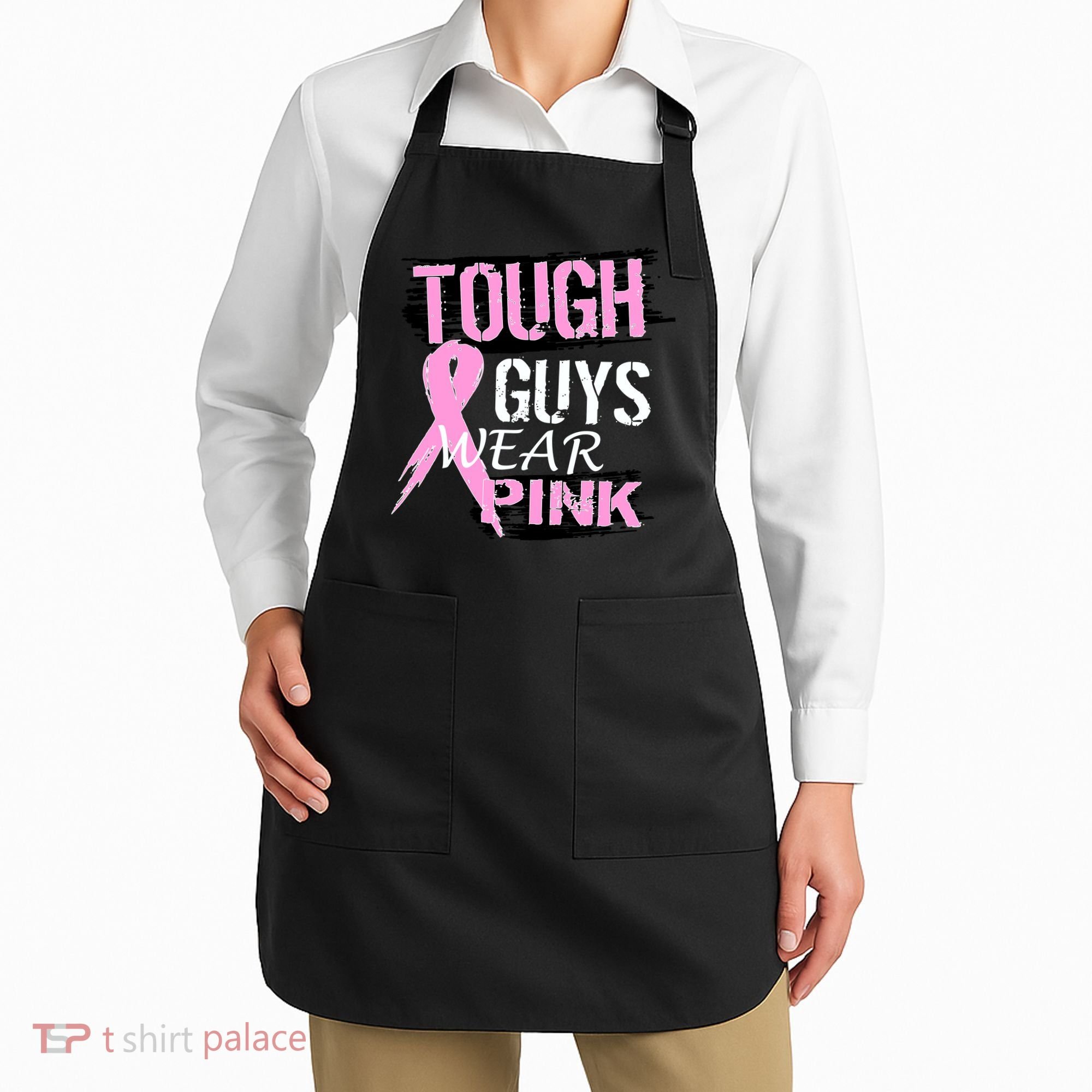 Tough Guys Wear Pink Cancer Apron