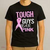 Tough Guys Wear Pink Cancer T-Shirt thumb 3
