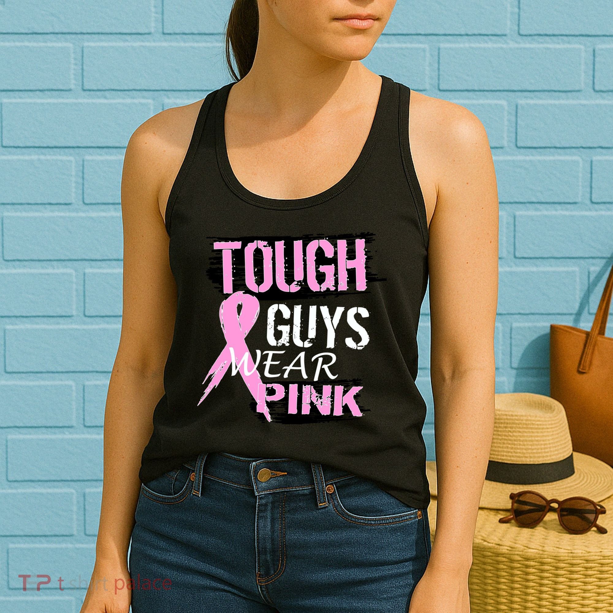 Tough Guys Wear Pink Cancer Women's Tank Top