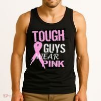Tough Guys Wear Pink Cancer Tank Top thumb 3