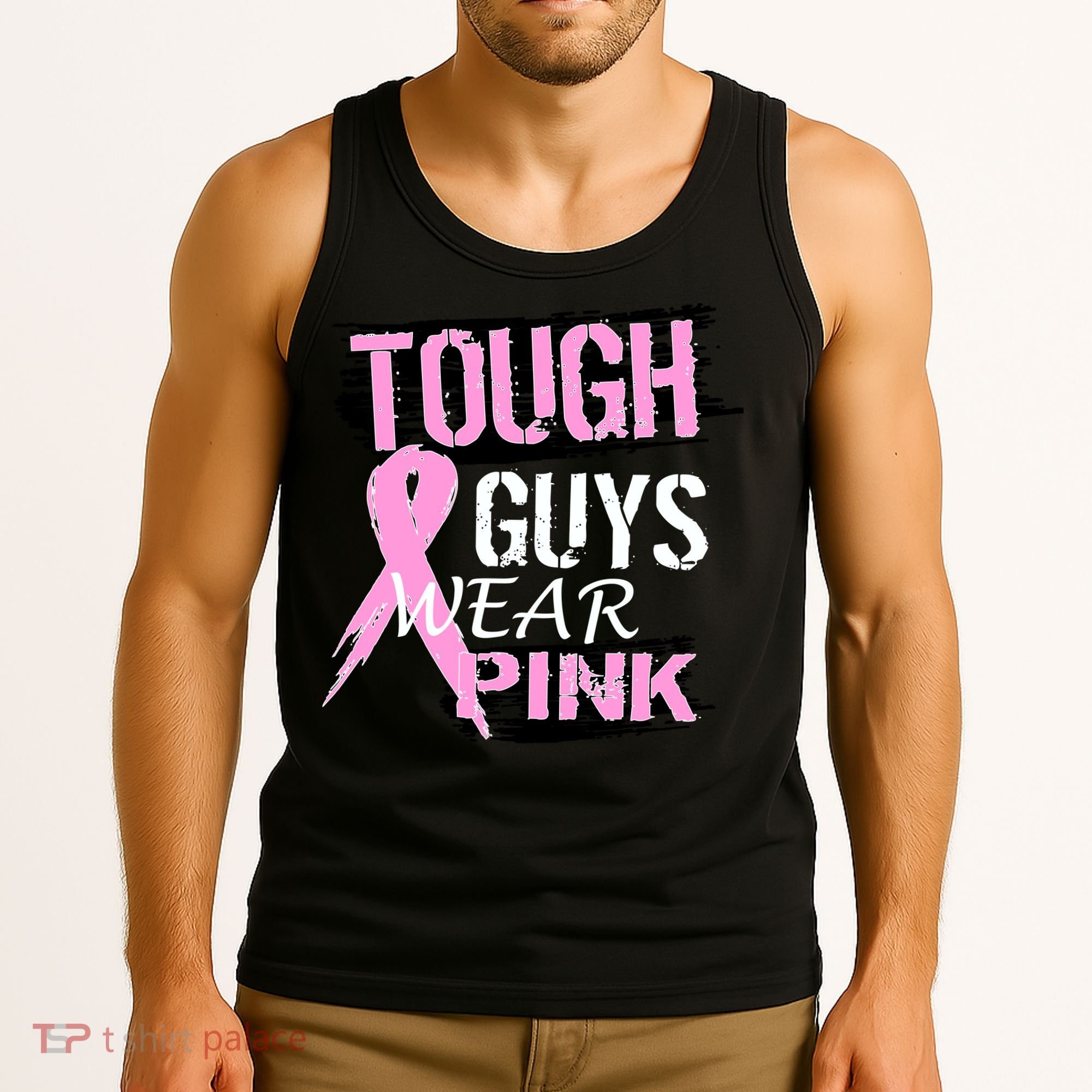 Tough Guys Wear Pink Cancer Tank Top