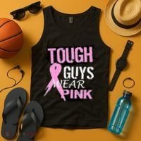 Tough Guys Wear Pink Cancer Tank Top thumb 4