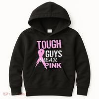 Tough Guys Wear Pink Cancer Kids Hoodie thumb 0