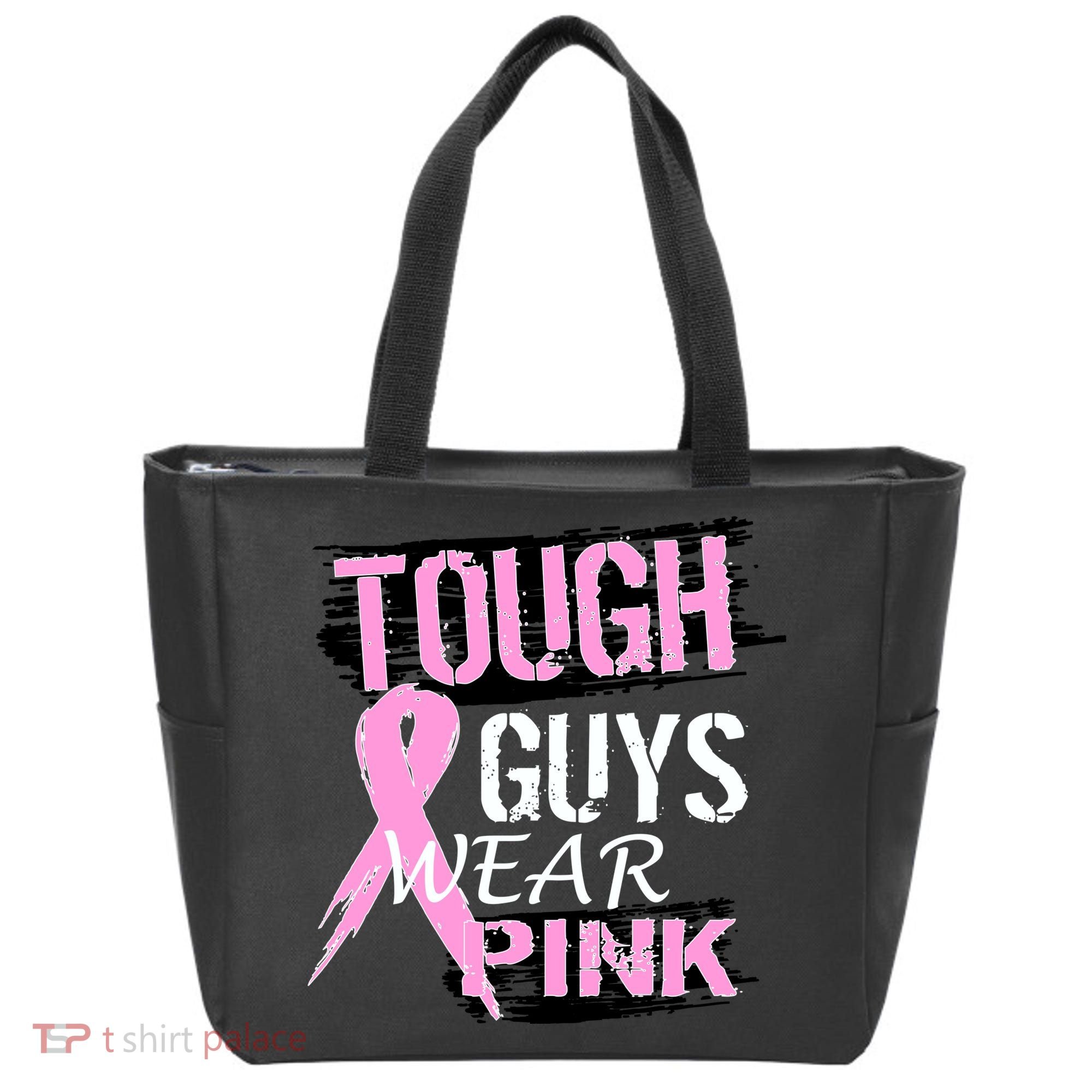 Tough Guys Wear Pink Cancer Tote Bag