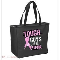 Tough Guys Wear Pink Cancer Tote Bag thumb 2