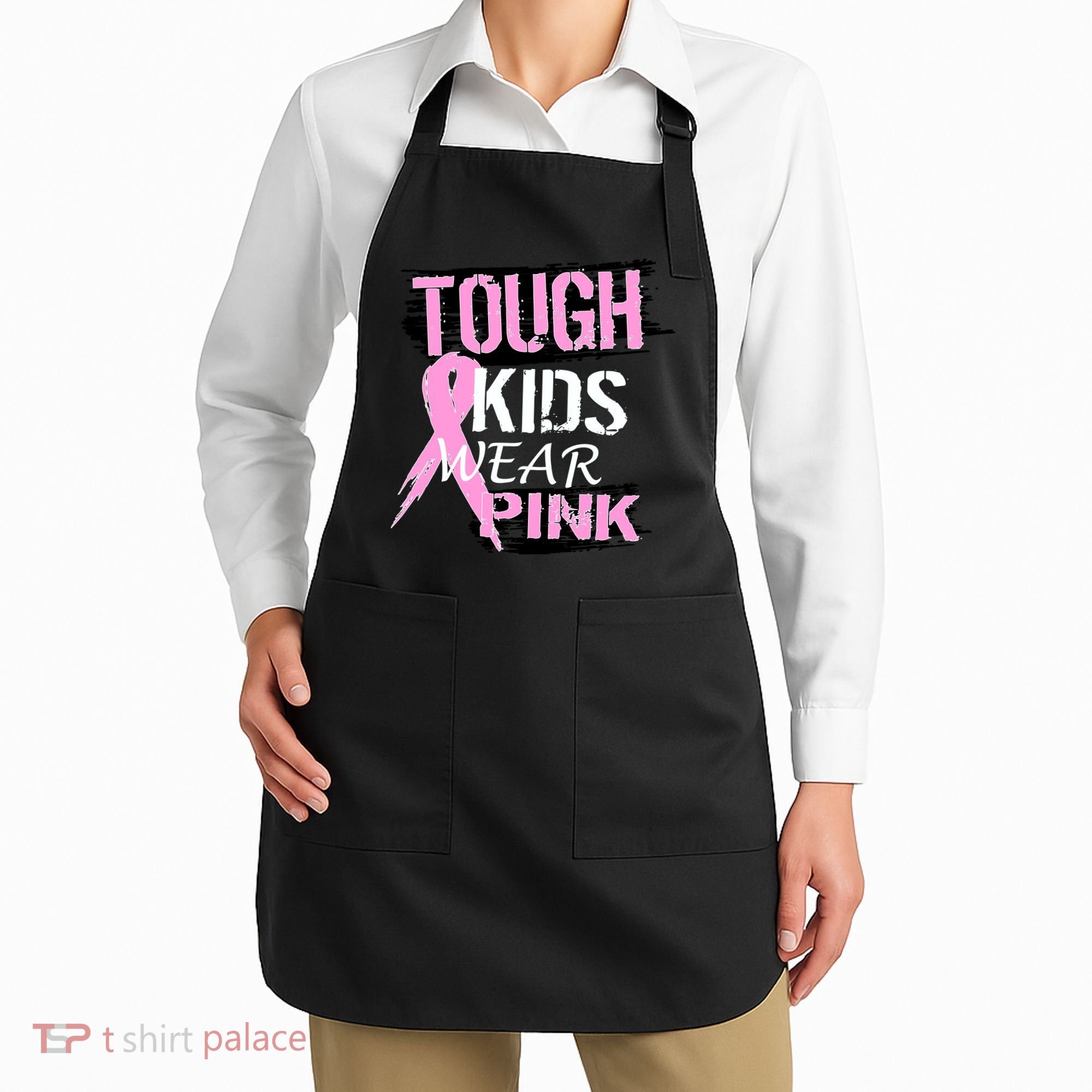 Tough Kids Wear Pink Cancer Apron