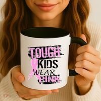 Tough Kids Wear Pink Cancer Coffee Mug thumb 3