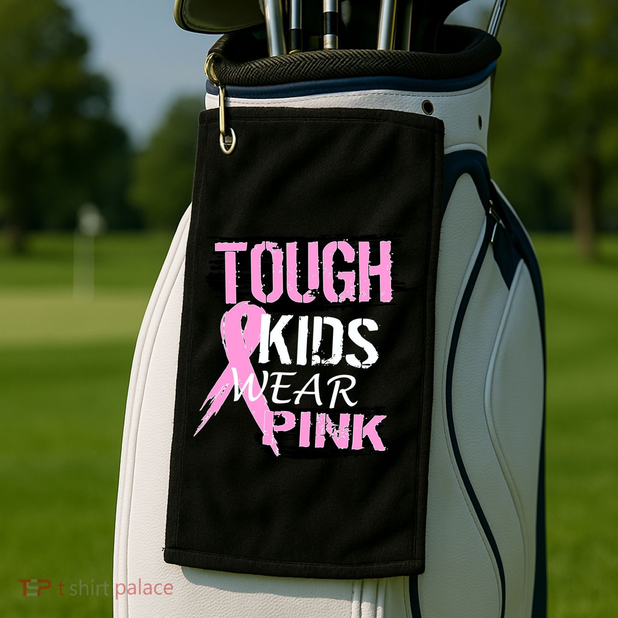 Tough Kids Wear Pink Cancer Golf Towel