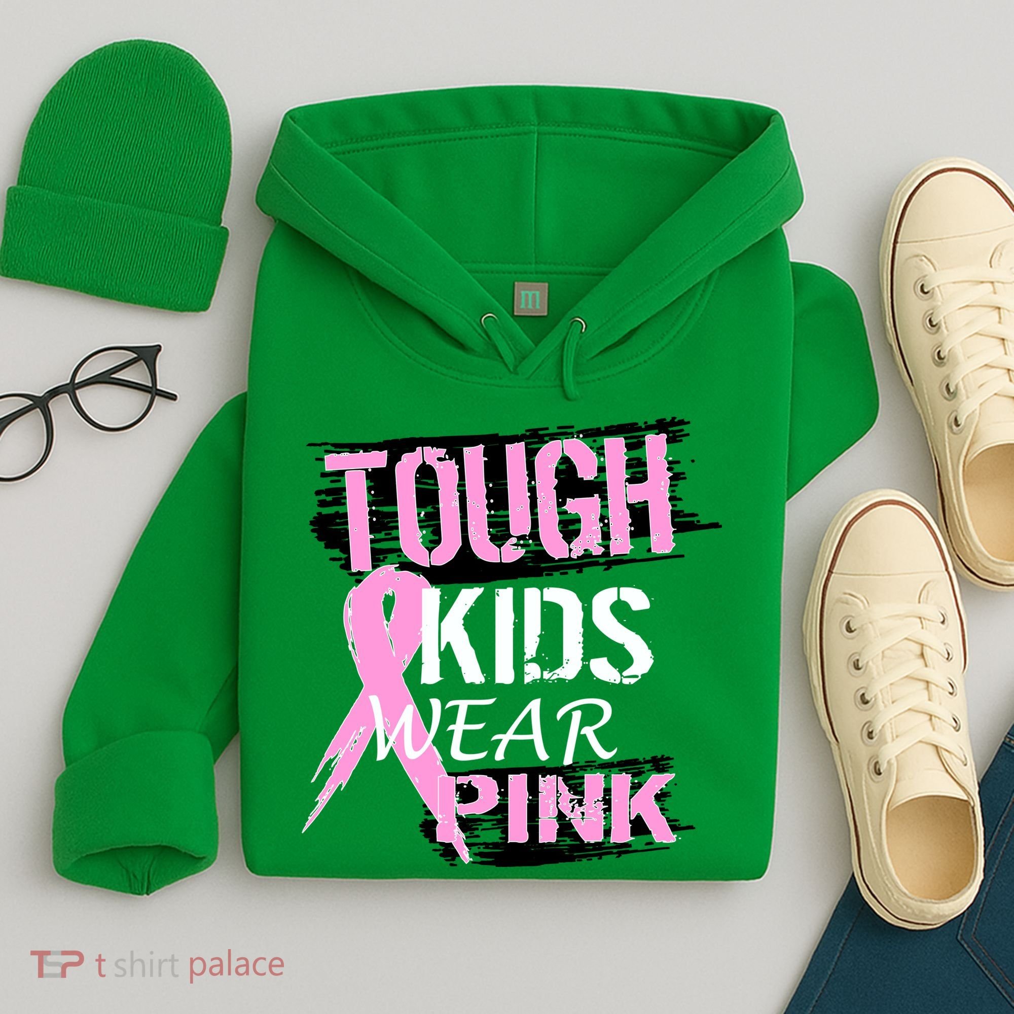 Tough Kids Wear Pink Cancer Hoodie