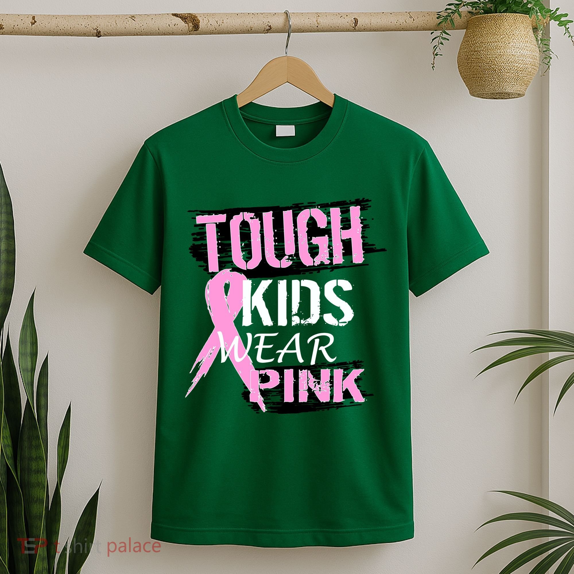 Tough Kids Wear Pink Cancer T-Shirt